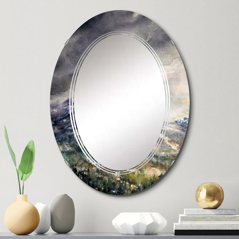 Miroir de salle de bain ovale mural, 30 po x 20 po