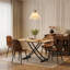 Ensemble de salle à manger à plateau relevable moderne avec table convertible et chaises rembourrées pour petits espaces-1356096464