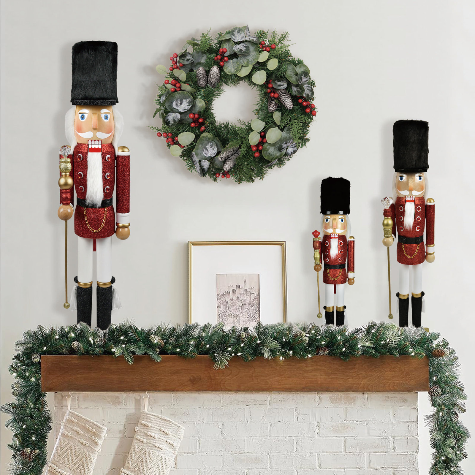 Soldier Nutcracker Figurine, 24" H x 5.6" W x 5.1" D