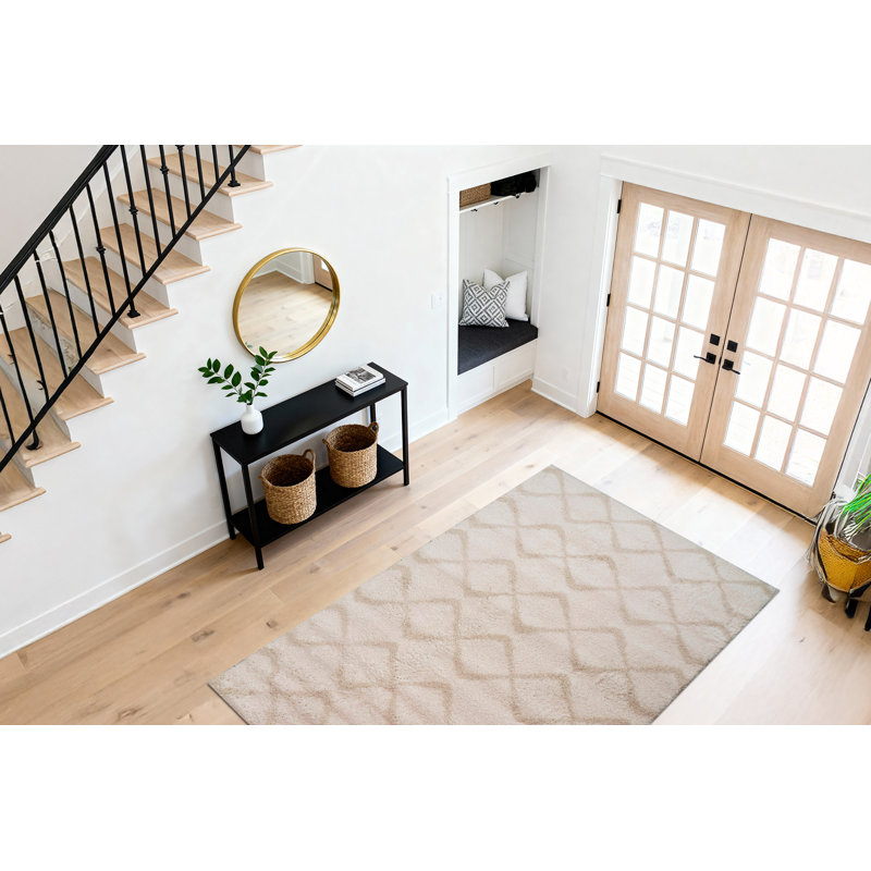 Evas 19590-180 IVORY/BEIGE, Rectangle 6'7" x 9'