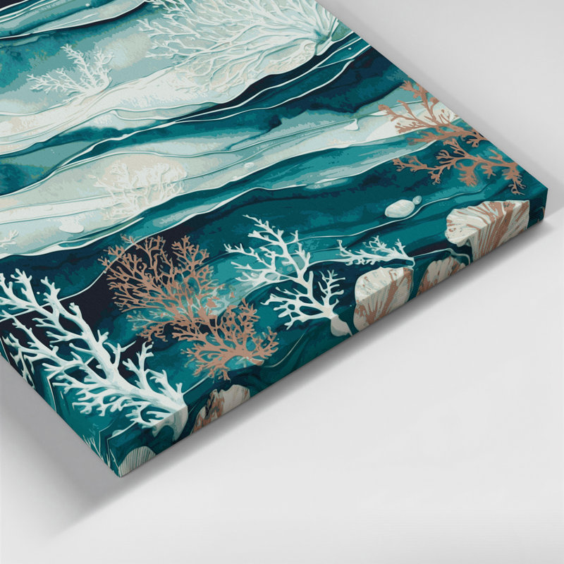 Art mural sur toile bleu, H 24 po x l 36 po