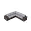7 sièges entièrement assemblés avec une conception réversible, - coussins et pinces emboîtables pour la structure extérieure en aluminium de patio modulaire, pieds en nylon Scratch