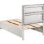 Lit simple simple avec compartiments de rangement, idéal pour la chambre à coucher, finition propre, bois franc asiatique et matériaux principaux en stratifié de papier, utilisation large de 42,81 pouces, offrant une solution peu encombrante,