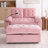 Double Recliner Sofa with USB Charging and Storage Ottoman-1065744527