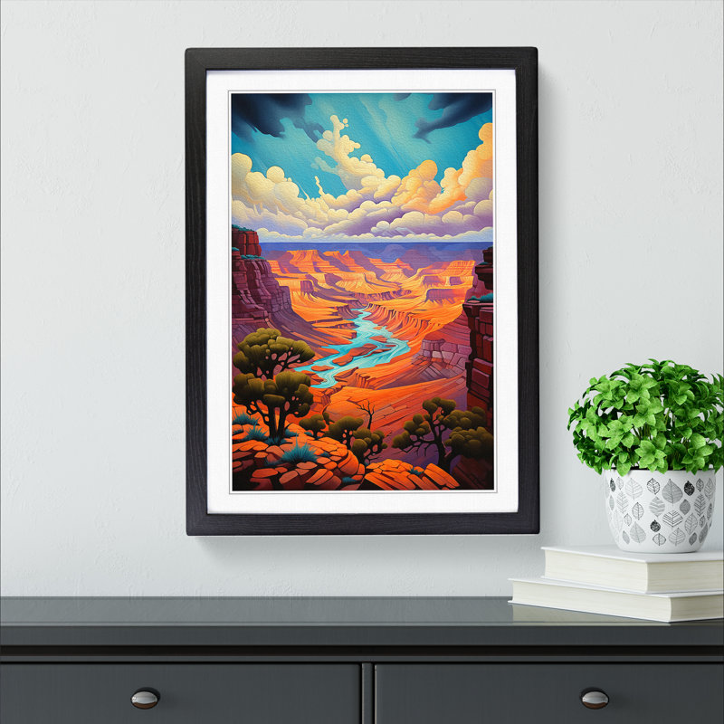 Grand Canyon Tachisme - 31710 Piece Single Picture Frame Print on Wood