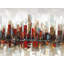 «Abstract Colorful Skyscrapers - Building Cities», reproduction encadrée