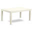 Ensemble de salle à manger 7 pièces composé d'une table de salle à manger rectangulaire avec rallonge papillon et 6 chaises en bois, lin blanc-49666887-32060882