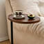 2 pièces, table d'appoint en forme de C brun, petit canapé pour petits espaces, salon, chambre à coucher-914914972