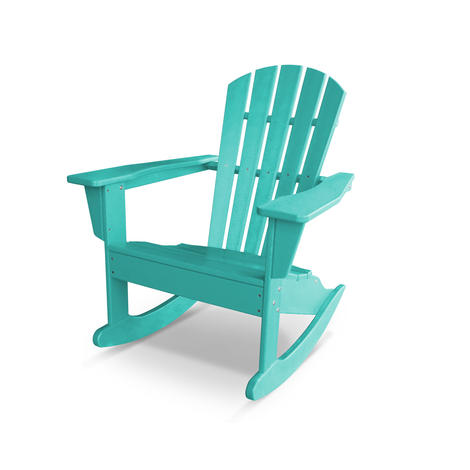 POLYWOOD® Palm Coast Rocking Adirondack Chair, Aruba