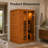 EASYHAWK 2-Person Far Infrared Indoor Sauna with WiFi & Bluetooth Control, Side Glass Panel, and Tempered Glass Door