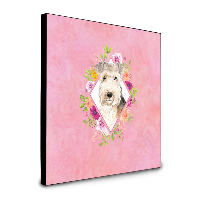 Panneau mural Dollman Flowers, Rose, Lakeland Terrier