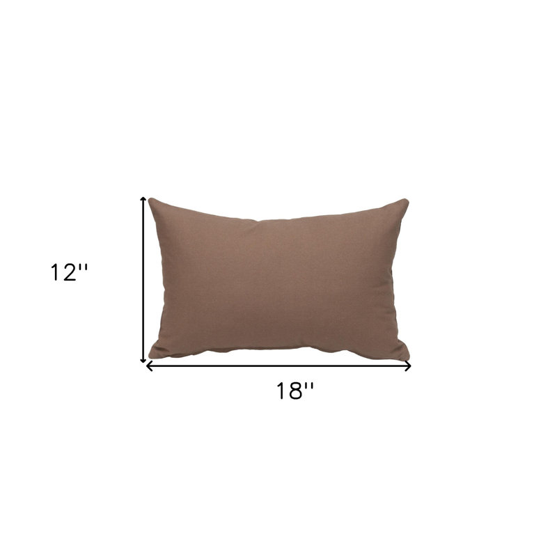 Coussin 12 "x 18" en coton brun