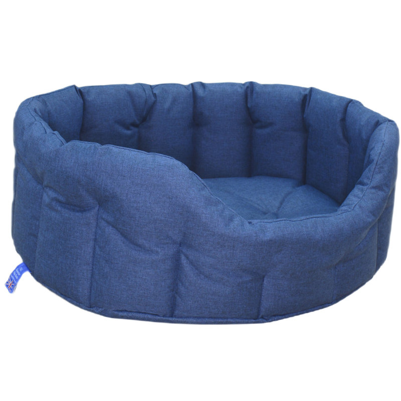McLoud Polyester Pet Bed, Navy Blue, 22cm H x 71cm W x 61cm D