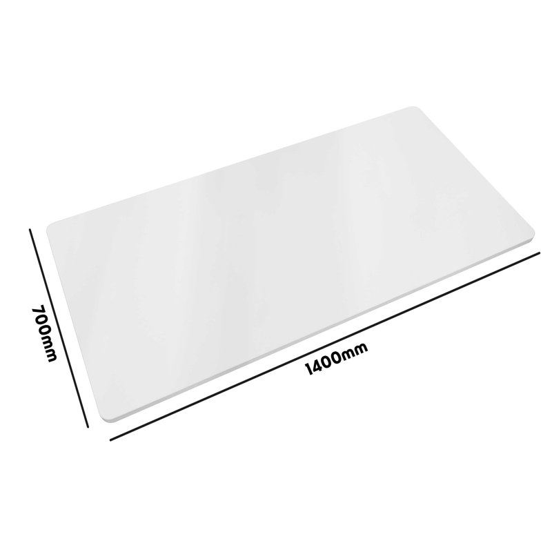 2.5cm H x 140cm W Desk Desk Table Top, White