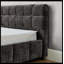 Structure de lit tapissier avec tête de lit et tiroirs de rangement California Chenille-1553361075