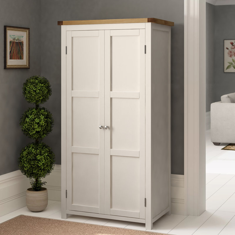 2 Door Wardrobe, Waxed Pine