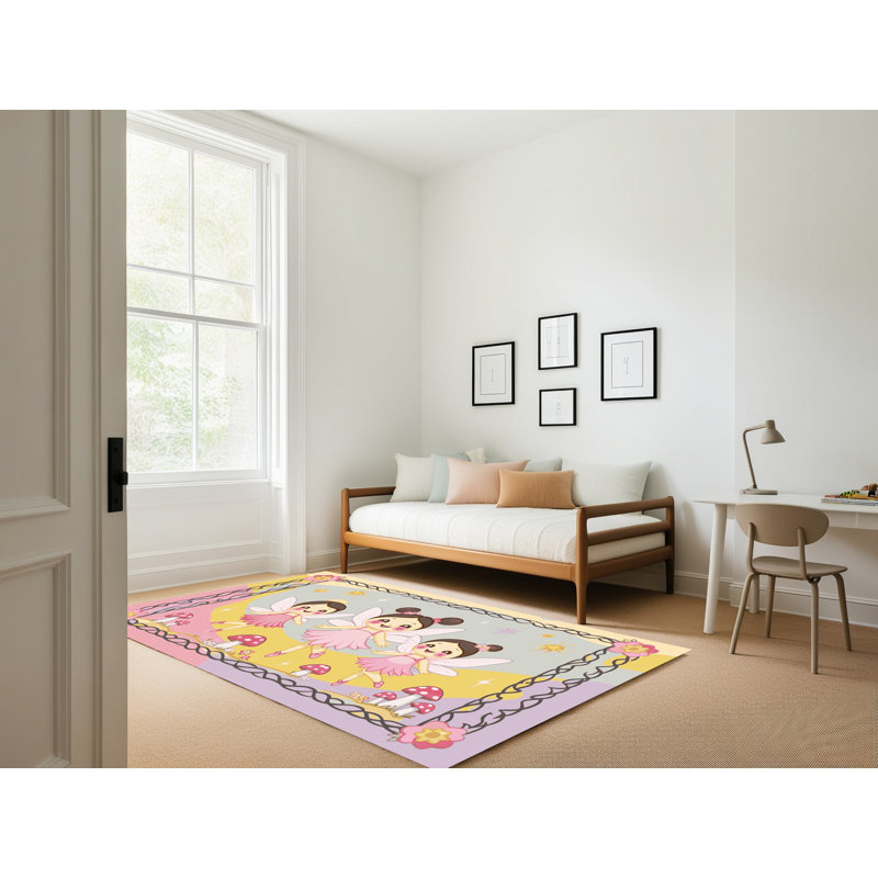 Tapis fantaisie East Urban Home, Rectangle 5 pi x 7 pi