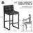 Sturdy Modern Low-Back Counter Height Bar Stools with Metal Frame and Faux Leather Upholstery-1241350255-1241350243