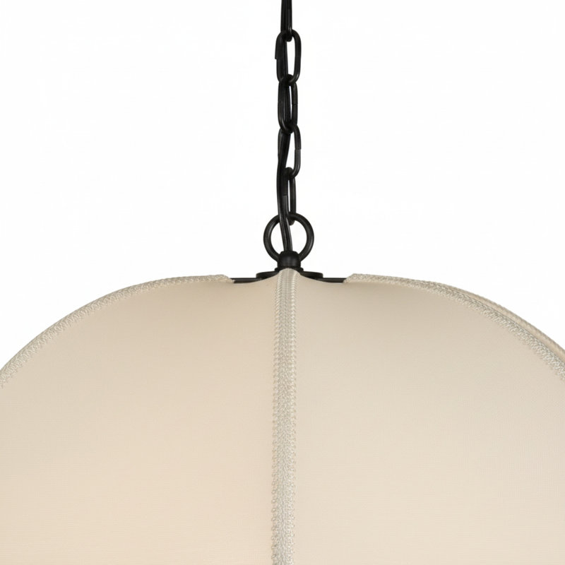 Luminaire suspendu 1 lumière Reina - noir mat - abat-jour blanc, Matte Black