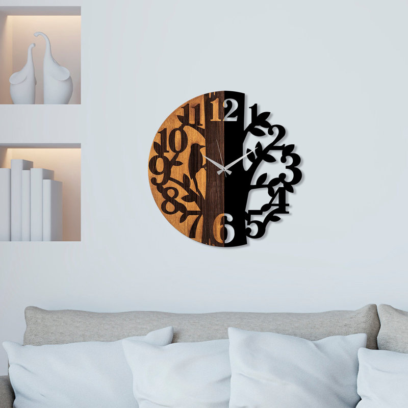 Horloge murale décorative en bois