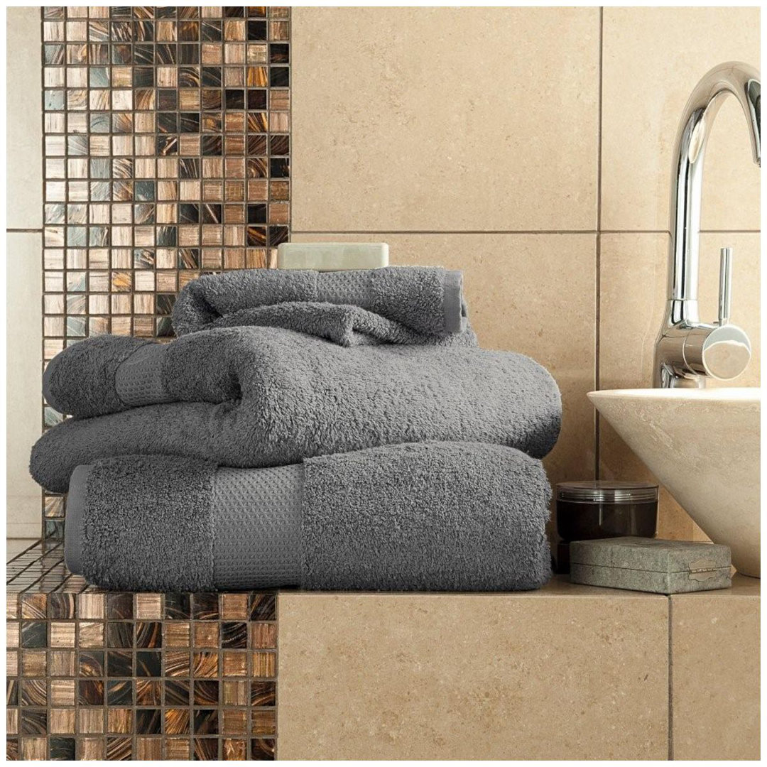 Miami Egyptian Cotton 700 GSM Bathroom Towel Set, Ultra Soft, Plush & Highly Absorbent Hand Towels, Bath Towels & Bath Sheets