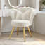 Upholstered Faux Fur Barrel Chair-2102316263