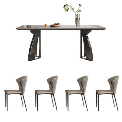 Ensemble de table de salle à manger simple européen moderne