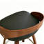 Ensemble de 2 tabourets de bar, tabourets de bar pivotants à dossier bas, chaises de bar en bois avec coussin moelleux-14004955