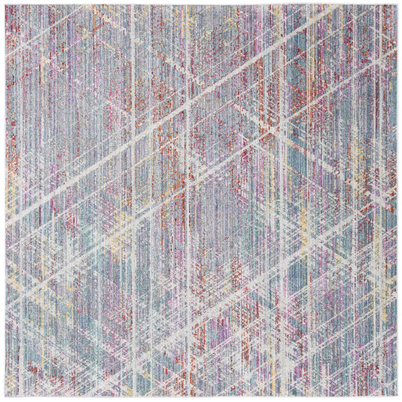 Langton Performance Abstract Rug, Square 6'