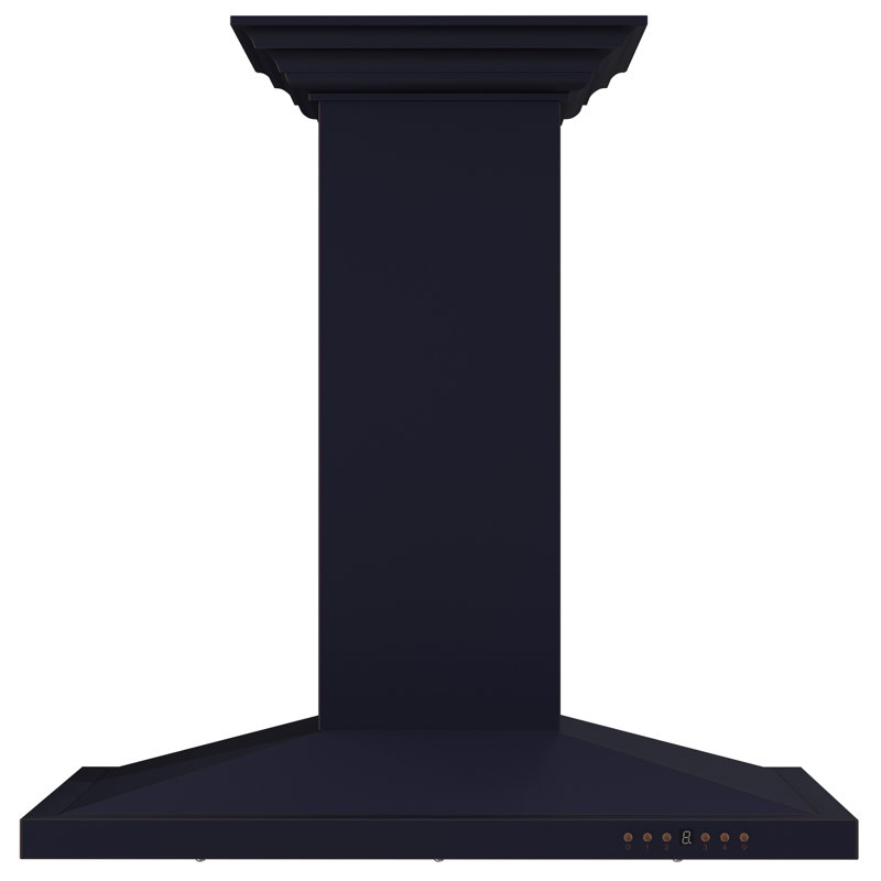 30" 400 CFM Ducted Island Range Hood, 30", Hand-Hammered Copper