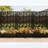 Freestanding Leaf Pattern Privacy Screen with Planter Box, Durable Metal Decor for Patio and Balcony