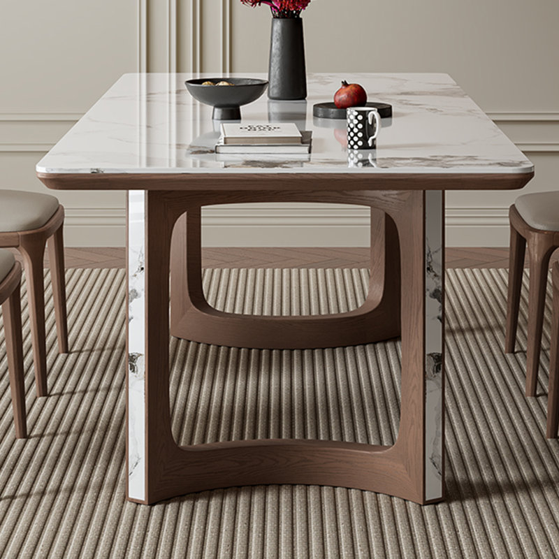 Table et chaises de salle à manger moderne et simple de luxe, H 29,52 po x L 55,11 po x l 31,49 po