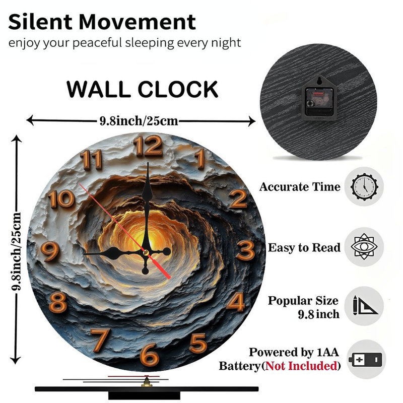 Horloge murale abstraite 2d ronde