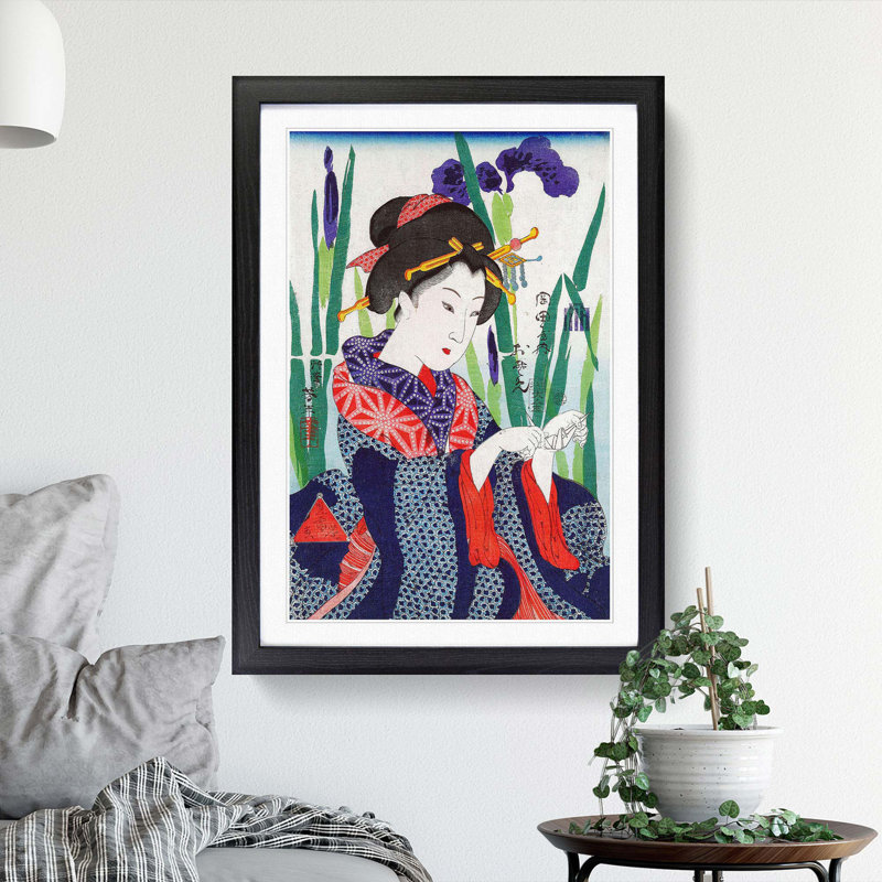 Osome by Tsukioka Yoshitoshi - Framed Print, Black Framed, 48cm H x 36cm W x 2cm D