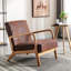Chaise rembourrée en microfibre de style rétro-2038358724