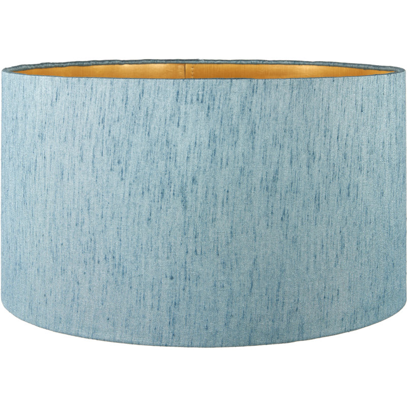 Blended Fabric Drum Lamp Shade ( Uno ), Blue, 25cm H x 45cm W x 45cm D