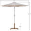 Parasol de patio en tissu / aluminium avec base Chavelle
