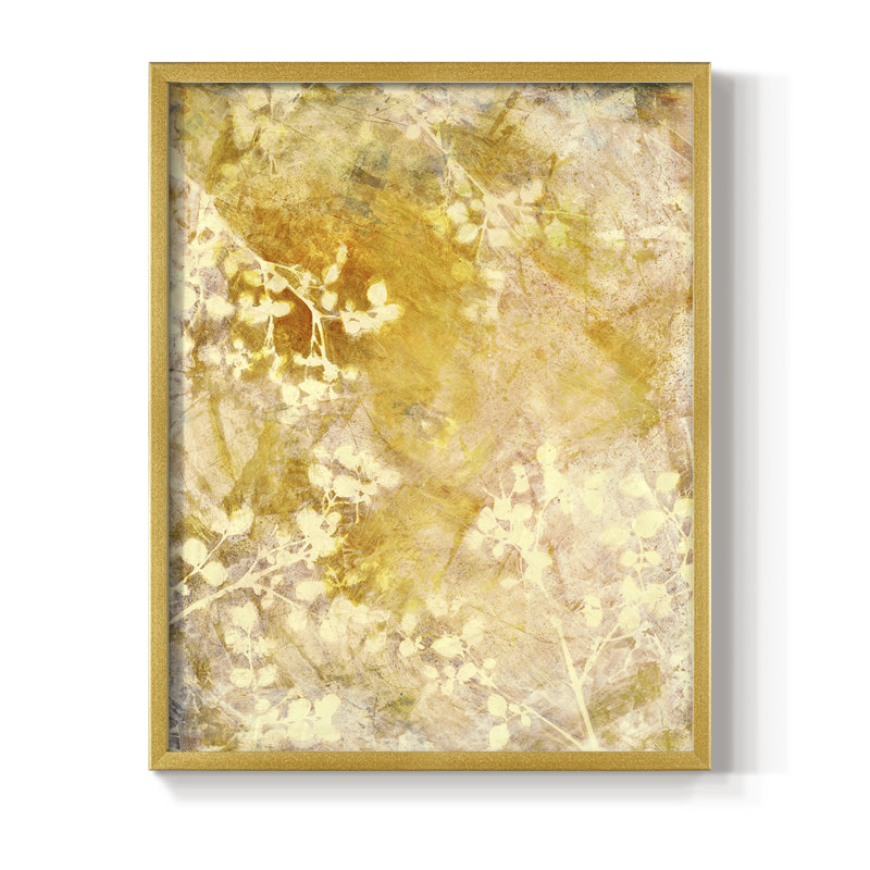 Rise and Shine Framed Print - Solid Wood, 11" H x 9" W, Gold
