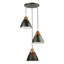  Luminaire suspendu 3 lumières noir