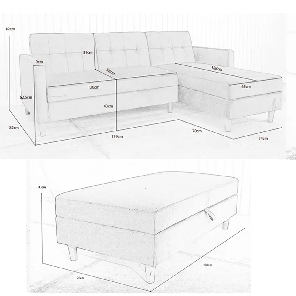 Ragonesti 3 - Piece Upholstered Sofa & Chaise