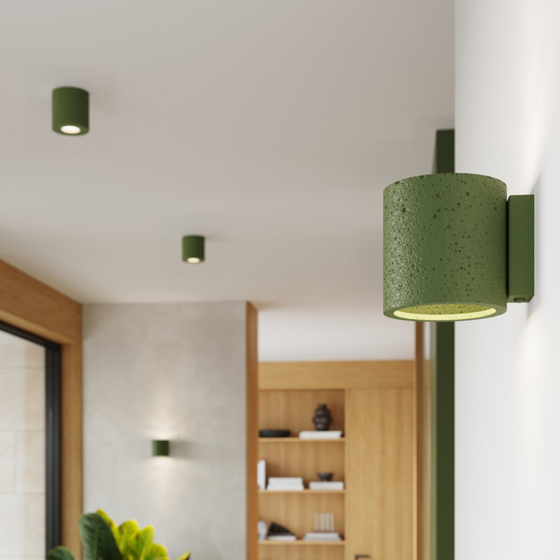 Wall lamp ORBIS 2 grey, Wall lamp ORBIS concrete olive green, Olive Green, 1 Light