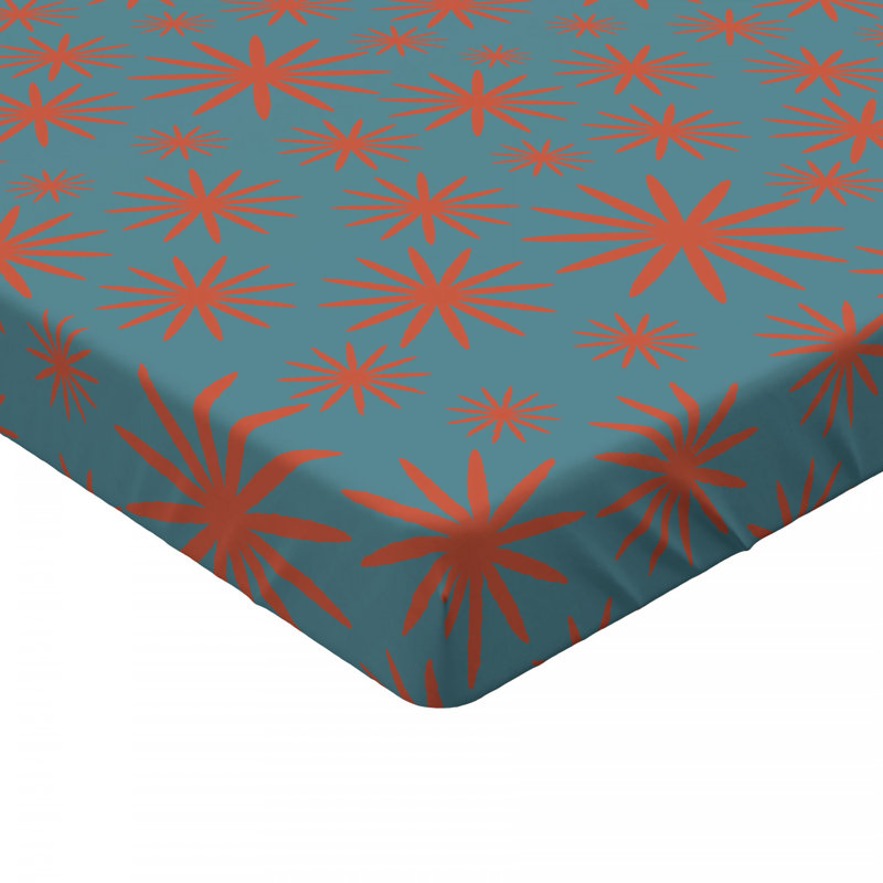 Floral Microfiber Patterned Fitted Sheet, Twin XL Fitted Sheet