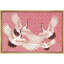 "IDÉE4WALL", reproduction d'art sur toile encadrée, décoration de chambre BCBG, motif d'oiseaux à pois rose, nature, décoration, multicolore, rustique coloré pour le salon, la chambre à coucher, le bureau, encadrée sur toile-91481658-91481659