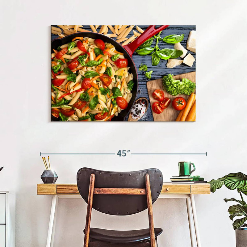 Yarlin Spring Vegetables Pasta, 26" H x 39" W