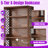 70.8 Inch Freestanding Mid-Century X-Design Bookcase