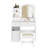 Dressing Table With Built-In Outlets And Led Lighted Mirror-3700803
