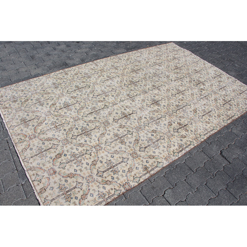 Tapis turc antique en laine Oushak