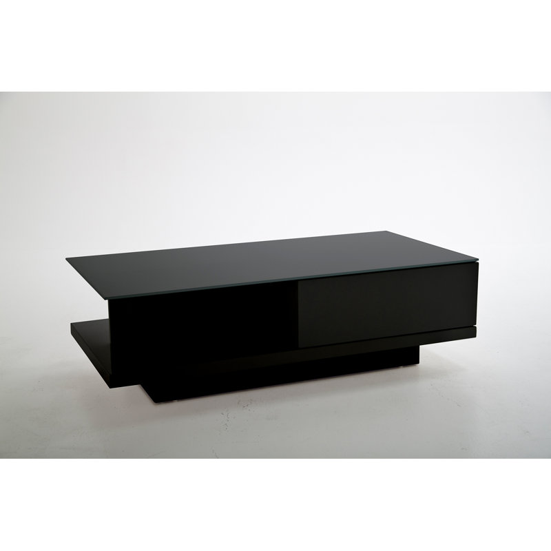 Ahumada Block Coffee Table with Storage, Black