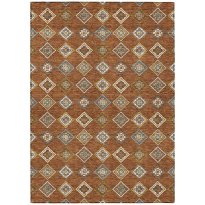 Machine Washable Indoor/Outdoor Chantille ACN2624 Diamond Rug