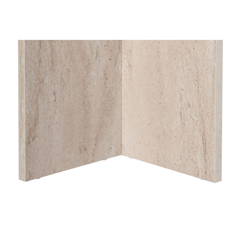 Elegant Modern Dining Table, Travertine Color, 70 lbs Capacity | 100% Melamine Coated Particle Board, Dimensions: 70.9 x 29.5 x 35.4 inches | Stylish Solid Beige Marble Design for Contemporary Homes & Dining Rooms